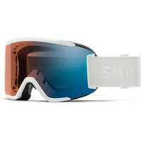 Smith - Máscaras de esquí - Squad S White Vapor Chromapop Pro Photochromic Blue Mirror - Blanco