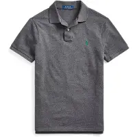 Ralph Lauren para hombre. 710795080008 Polo de piqué Slim Fit gris (S), Casual, Algodón, Manga corta, outlet 2026.