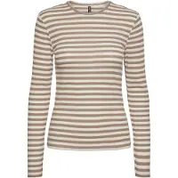 Pieces Camiseta 'RUKA' ecru / beige oscuro