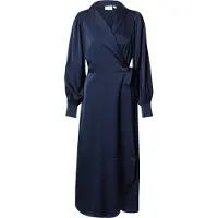 Vila Vestido Midi De Manga Larga Enna Ravenna