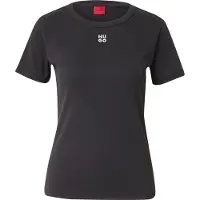 HUGO para mujer. 50512002 Camiseta Deloris negro (XL), Casual, Algodón, Manga corta, outlet 2026.