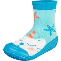 Playshoes Zapatos para playa y agua 'Einhornmeerkatze' azul claro / menta / naranja / blanco