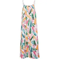 Vero Moda Vestido de verano 'Kleo' verde / naranja / frambuesa / blanco