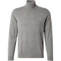 Gant para hombre. 8030563 Jersey clásico de algodón con cuello de cisne gris (M), Casual, outlet 2026.