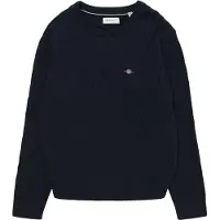 Gant Teen Unisex Shield Cotton Cable C-neck Evening Blue Talla: 146/152 | Chalecos Outlet | kids | Azul