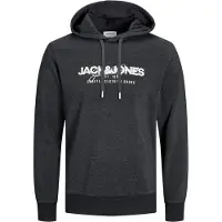 Jack & Jones Sudadera 'JJAlvis' negro moteado / blanco