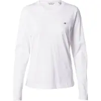 Gant para mujer. 4200748 Camiseta de manga larga Shield blanco (XL), Casual, Algodón, outlet 2026.