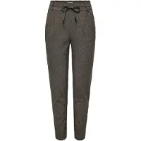 ONLY Pantalón plisado negro / blanco natural