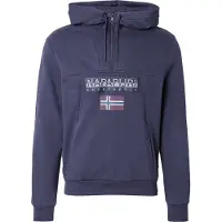 Napapijri Sudadera 'BURGEE HZH 2.0' marino / gris / rojo vino