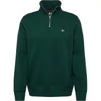 Gant para hombre. 2008005 Sudadera Shield Con Media Cremallera verde (XXL), Casual, Algodón, outlet 2026.