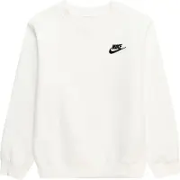Nike - Kid's NSW Club Fleece Crew L/S - Camiseta de manga larga size S, blanco