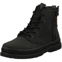 Bugatti Botas con cordones verde oscuro / negro