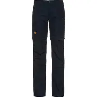 Fjällräven - Women's Karla Pro Zip-Off Trousers - Pantalones desmontables size 42 - Raw Length, negro/azul