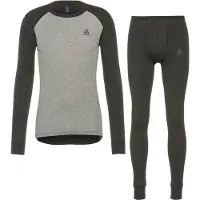 Odlo - Active Warm Special Set - Ropa interior fibra sintética size S, gris/negro