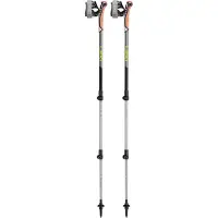LEKI - Traveller Alu - Bastones para marcha nórdica size 90-130 cm, negro/amarillo
