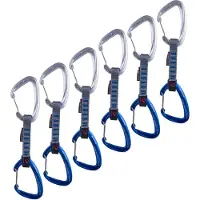 Mammut - Cintas express Escalada - Crag Wire 10 cm Indicator 6 Pack Siler/Ultramarine de Aluminio - Azul