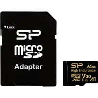 Silicon Power Tarjeta Sd Con Adaptador Microsdxc High Endurance 64gb V30