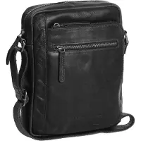 Chesterfield Wax Pull Up Bolsa de hombro Piel natural 21 cm negro
