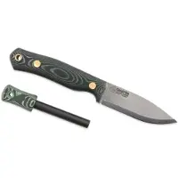 Casström No. 8 SFK 12827 Green Micarta con yesquero, cuchillo de bushcraft
