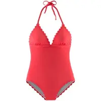 LASCANA Traje de baño 'Scallop' rojo