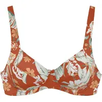 Sunseeker Top de bikini verde / naranja / blanco