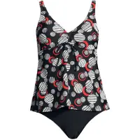 LASCANA Tankini rojo / negro / blanco