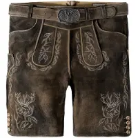 Stockerpoint Pantalón tradicional 'Lee' capuchino / marrón oscuro / blanco