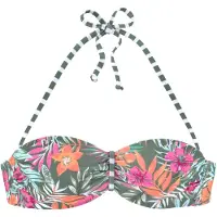 Venice beach Top de bikini verde pastel / naranja / rosa / blanco