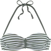 Venice beach Top de bikini caqui / blanco