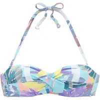 Venice beach Top de bikini aqua / amarillo / lila / talco