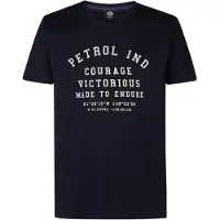 Petrol Industries Camiseta 'Castner' navy / blanco