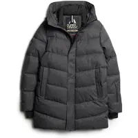 Superdry para hombre. M5011980A Chaqueta acolchada City Chevron gris (L), Casual, Poliéster Reciclado, Sostenible, outlet 2026.