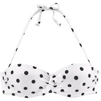 LASCANA Top de bikini negro / blanco