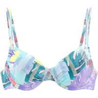 Venice beach Top de bikini 'Varia' turquesa / azul claro / amarillo / lila pastel