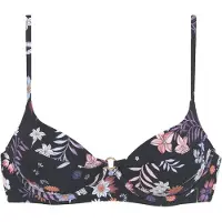 Sunseeker Top de bikini azul oscuro / lila / rojo pastel / negro