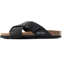 Bayton Zapatos abiertos 'Era' azul ahumado / negro
