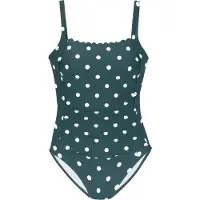 LASCANA Traje de baño esmeralda / blanco