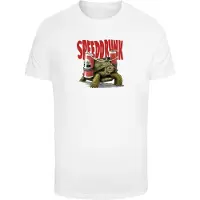 Mister tee Camiseta 'Speedrunk' oliva / rojo / negro / blanco