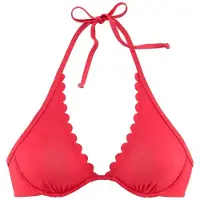 LASCANA Top de bikini 'Scallop' granadina