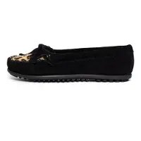 Minnetonka Mocasines 'Kilty Plus' beige / marrón / negro