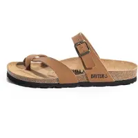 Bayton Sandalias de dedo 'TRIADE' camelo / arena / negro