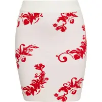Ebeeza Falda rosa pastel / rojo / blanco lana