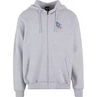 K1x Sudadera con cremallera azul / gris moteado / naranja