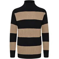 !Solid Jersey 'Serge' beige / negro
