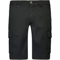 No-excess Short Cargo Garment Dyed + Stone Washed Stretch Motorblack Talla: 30 | Pantalones Cortos Outlet | Hombre | Negro