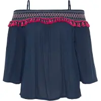 LASCANA Blusa crema / navy / rosa / magenta