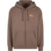 K1x Sudadera con cremallera marrón oscuro / naranja oscuro