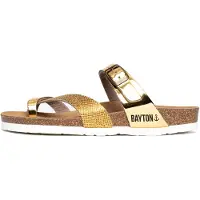 Bayton Zapatos abiertos 'Diane' oro / negro