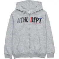 MINOTI Sudadera con cremallera azul oscuro / gris moteado / rojo fuego / negro