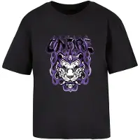 Mister tee Camiseta 'Always On Fire' lila / negro / blanco